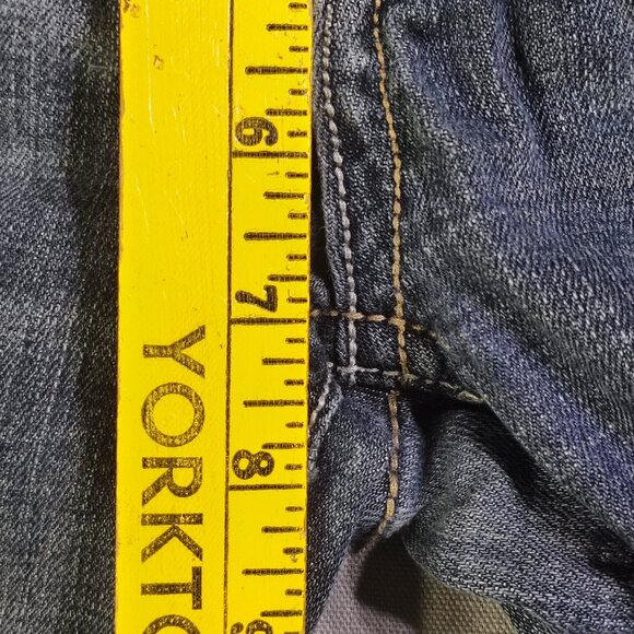 L.A. idol USA jeans flare women's size 3 W28/L34 distressed hard washed blue - Picture 15 of 16